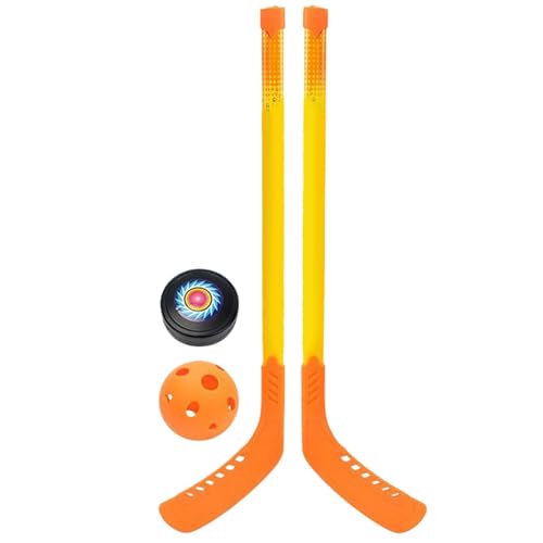 Indoor-Hockeyschläger – 70,5 x 17 x 2 cm Sport-Eishockey-Set | Tragbares Eishockeyschläger-Set │ -Hockeyschläger-Set zum Spielen │ Kinder-Hockeyschläger und Bälle Set für Anfänger von Generisch