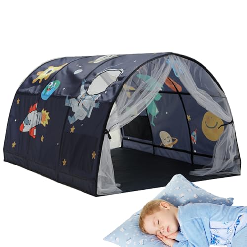 Innenschlafdach - Bettzelt für Kinder, Pop -up -Privatsphäre, Playhouse Sleeping Dome | Faltbarer Rahmenkonstruktion Design, Kinderbettzelt, atmungsaktive Netzpaneele, Abdeckungsvorhänge zum Lesen von von Generisch