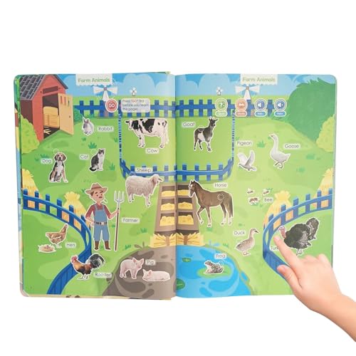 Interaktive Kleinkinderbücher, Sprachlernbuch Für Babys, 260+ Wörter 14 Themen Sprechendes Spielzeug Lesen Lernen Sprachentwicklung Sprachförderung von Generisch
