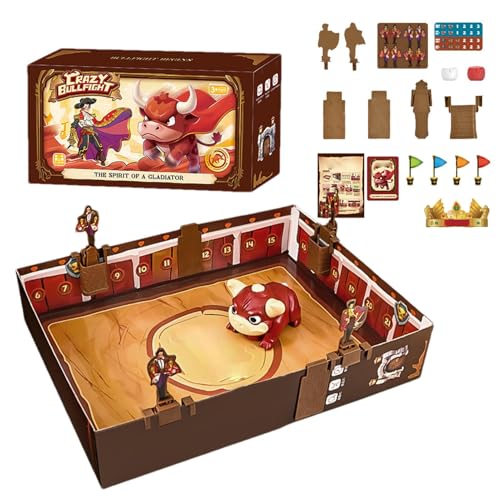Interaktiver Bullfighter Card Game-Educational Brettspiel mit Musik, 2-4 Spieler | Familienfreundliches Strategiespiel für Jung und Altes für Bildungsfreude während der Familienaktivitäten von Generisch