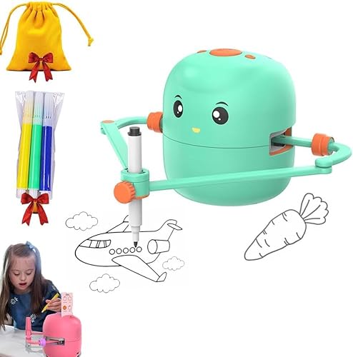 Interaktiver Lernroboter mit 100 Zeichenkarten, Zeichenroboter, interaktiver pädagogischer Zeichenroboter, intelligenter Zeichenroboter (Farbe: 1 Grün) von Generisch