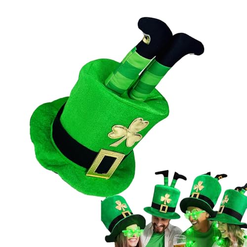 Irischer Kobold Top Hat, st. Patrick's Day Koble -Hut - High Top Green Bowler Hut mit irischen Beinen - Shamrock -Kostümzubehör, Rollenspiele Kopfbedeckung für Erwachsene und Jugendliche Irischer Kobold Top Hat, st. Patrick's Day Koble -Hut - High Top Green Bowler Hut mit irischen Beinen - Shamrock -Kostümzubehör, Rollenspiele Kopfbedeckung für Erwachsene und Jugendliche von Generisch
