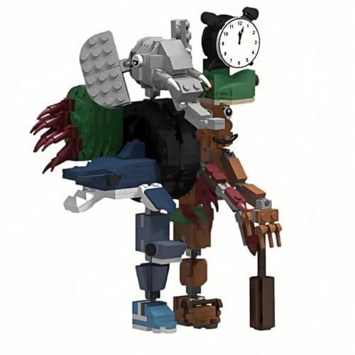 Italienisch Tung Sahur Bausteine, Berg und Meer Classic Holz Strichmännchen Fusion Big BOSS Monster Puppe Tung Sahur Spielzeugfigur, Internet Meme Set für Brain Red Fans von Generisch