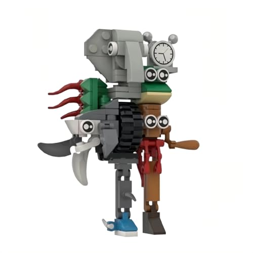 Italienisch Tung Sahur Bausteine, Berg und Meer Classic Holz Strichmännchen Fusion Big BOSS Monster Puppe Tung Sahur Spielzeugfigur, Internet Meme Set für Brain Red Fans von Generisch