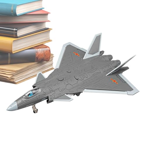 J-20 Modellflugzeug | Spielzeugflugzeug mit Licht und Sound | Modellflugzeug mit Sound | Licht und Sound Spielzeugflugzeug | Tischflugzeug Ornament Stabiler Ausstellungsständer Legierung für Sammlung von Generisch