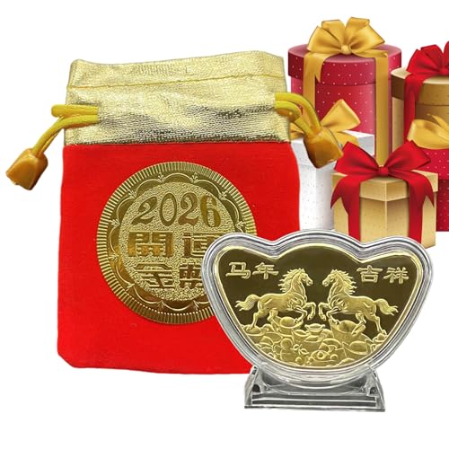 Jahr des Pferdes Gedenkmünze 0 Sammlerstücksymbol für Glück und Wohlstand | Metal Keepsake für Spring Festival Neujahrsfeier | Kulturelle Geschenk für Männer Frauen Kinder Erwachsene Jahr des Pferdes Gedenkmünze 0 Sammlerstücksymbol für Glück und Wohlstand | Metal Keepsake für Spring Festival Neujahrsfeier | Kulturelle Geschenk für Männer Frauen Kinder Erwachsene von Generisch