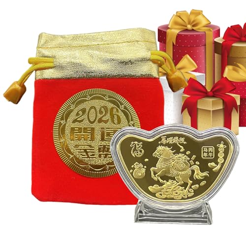 Jahr des Pferdes Gedenkmünze 0 Sammlerstücksymbol für Glück und Wohlstand | Metal Keepsake für Spring Festival Neujahrsfeier | Kulturelle Geschenk für Männer Frauen Kinder Erwachsene Jahr des Pferdes Gedenkmünze 0 Sammlerstücksymbol für Glück und Wohlstand | Metal Keepsake für Spring Festival Neujahrsfeier | Kulturelle Geschenk für Männer Frauen Kinder Erwachsene von Generisch