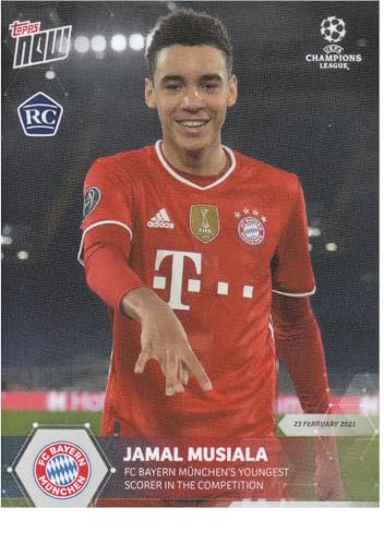 Jamal Musiala Rookie Bayern erstes Tor in der CL am 23.02.2021 Topps Fußball Sammelkarte 045 von Generisch