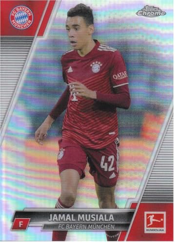 Jamal Musiala Youngster Bayern Topps Chrome BL 2021-22 Refractor Fußball Sammelkarte #84 Jamal Musiala Youngster Bayern Topps Chrome BL 2021-22 Refractor Fußball Sammelkarte #84 von Generisch