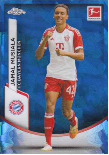 Jamal Musiala Youngster Bayern Topps Chrome Blue Sapphire Fußball Sammelkarte 83 Jamal Musiala Youngster Bayern Topps Chrome Blue Sapphire Fußball Sammelkarte 83 von Generisch