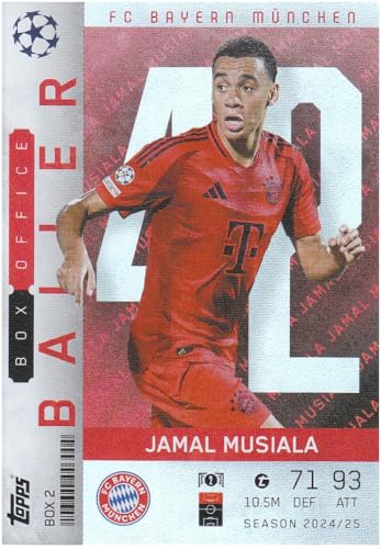 Jamal Musiala t 10.5M Youngster Bayern Trikotnummer 42 Topps Office Baller CL 2024/25 Fußball Glitzer Sammelkarte Box 2 Jamal Musiala t 10.5M Youngster Bayern Trikotnummer 42 Topps Office Baller CL 2024/25 Fußball Glitzer Sammelkarte Box 2 von Generisch