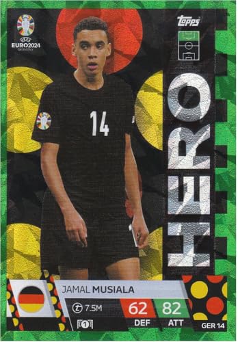 Jamal Musiala t 7.5M Youngster DFB-Team, Rainbow Foil Grün-Holographic Fußball Sammelkarte GER 14 Jamal Musiala t 7.5M Youngster DFB-Team, Rainbow Foil Grün-Holographic Fußball Sammelkarte GER 14 von Generisch