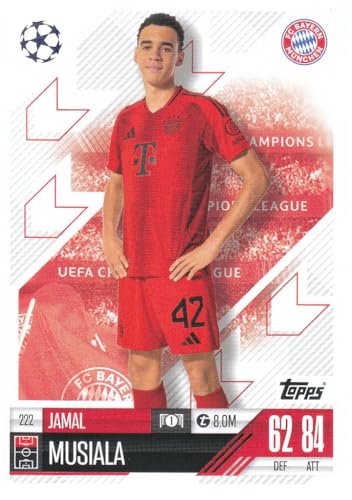 Jamal Musiala t 8.0M Youngster offensives Mittelfeld Bayern Topps CL Fußball Sammelkarte 222 Jamal Musiala t 8.0M Youngster offensives Mittelfeld Bayern Topps CL Fußball Sammelkarte 222 von Generisch