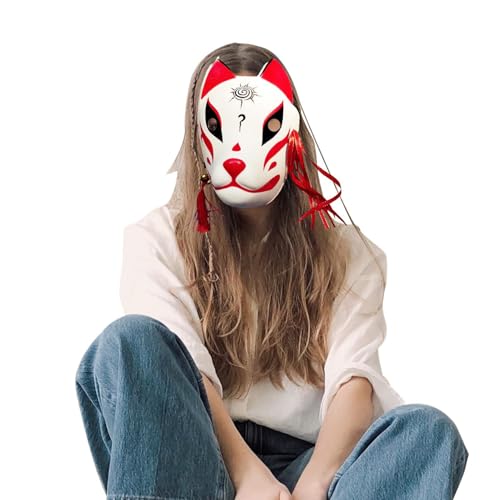 Japanische Fuchsmaske - Vollgesichts Fuchsgeistmaske, traditionelle Anime -Verkleidung für Festivals, Maskerade -Bälle, Halloween | Theater Cosplay -Kostüm -Requisiten für Party, kulturelles Rollenspi Japanische Fuchsmaske - Vollgesichts Fuchsgeistmaske, traditionelle Anime -Verkleidung für Festivals, Maskerade -Bälle, Halloween | Theater Cosplay -Kostüm -Requisiten für Party, kulturelles Rollenspi von Generisch
