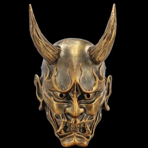 Japanischer Geisterkopf Prajna Cosplay Maske Harz Spiel Film Party Halloween Kostüm Maske Requisiten (Kupfer) von Generisch