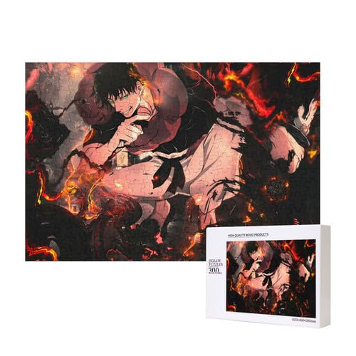 Japanisches Anime Gojo Satoru Holzpuzzle für Erwachsene, JJK Pappelmaterial, 300 Teile Puzzle von Generisch
