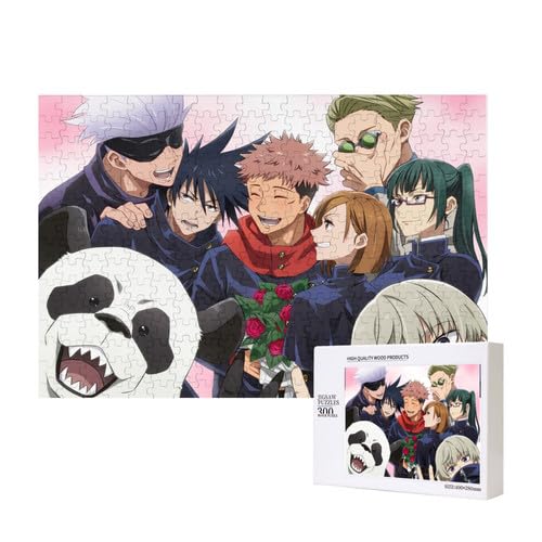 Japanisches Anime Gojo Satoru Holzpuzzle für Erwachsene, JJK Pappelmaterial, 300 Teile Puzzle Japanisches Anime Gojo Satoru Holzpuzzle für Erwachsene, JJK Pappelmaterial, 300 Teile Puzzle von Generisch