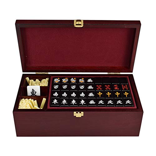 Japanisches Mahjong Set - Premium Acrylfliesen mit Geschenkbox aus Holz, ideal für traditionelle Spielbegeisterte und Sammler Japanisches Mahjong Set - Premium Acrylfliesen mit Geschenkbox aus Holz, ideal für traditionelle Spielbegeisterte und Sammler von Generisch