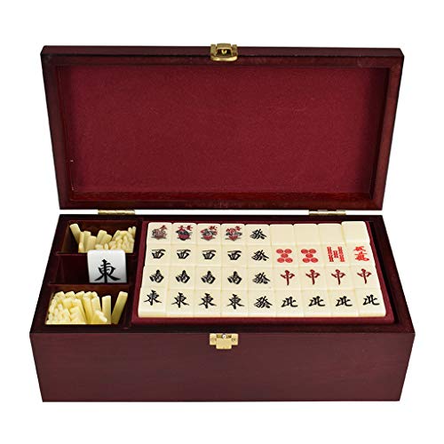 Japanisches Mahjong Set - Premium Acrylfliesen mit Geschenkbox aus Holz, ideal für traditionelle Spielbegeisterte und Sammler Japanisches Mahjong Set - Premium Acrylfliesen mit Geschenkbox aus Holz, ideal für traditionelle Spielbegeisterte und Sammler von Generisch