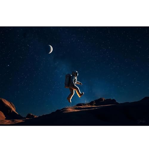 Jigsaw Puzzle 1000 Teile für Erwachsene, Astronaut geht im Weltraum, Farbenfrohes Legespiel, Pädagogisches Spiel Herausforderung Spielzeug, Impossible Geschicklichkeitsspiel für die Ganze Familie von Generisch