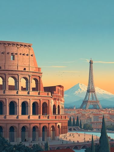 Jigsaw Puzzle 1500 Teile, Euro-Römische Perspektive, Klassische Puzzles, Pädagogisches Spiel Herausforderung Spielzeug, Puzzlespiele für Die Ganze Familie(1500PCS) von Generisch