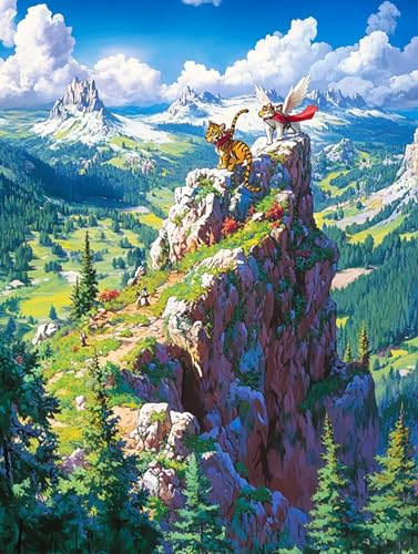 Jigsaw Puzzle 500 Teile, Katze und Tiger, Klassische Puzzles, Pädagogisches Spiel Herausforderung Spielzeug, Puzzlespiele für Die Ganze Familie(500PCS) von Generisch