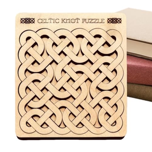 Jigsaw Puzzles, Wooden Interwoven Knot Shape Puzzle, 6.38x5.75in Mind Stimulating Educational Game, Challenging Design for Home Decor, Studio, Living Room, Family Fun von Generisch