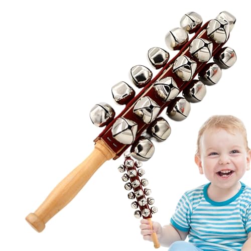 Jingle Bell - Schlittenglocken | Percussion Sleigh Bells Instrument | Sleigh Bell Musical Instrument | Home School Music Learning Supplies | Percussion -Rasseln | Kinder der frühen Bildungsunterrichts von Generisch