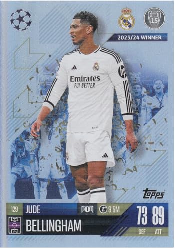 Jude Bellingham Madrid Gewinner der CL Saison 2023/24 Topps Fußball Sammelkarte 129 von Generisch