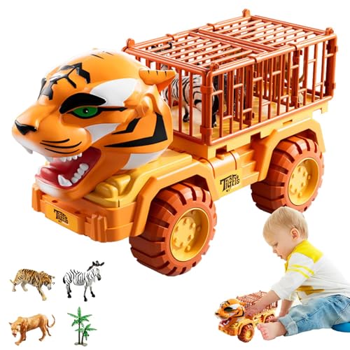 Jungle Animal Car - Lustiges Tierfahrzeug | Tierfahrzeug, Tiger Spielzeugfahrzeug, Auto-Spielzeug, Transportspielzeug für Kinder, Spielzeug für Fahrzeuge von Generisch