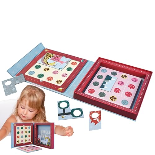 Jungle Animal Matching Puzzle, Kleinkindtier -Matching -Rätsel - Dschungelthema Tierfarbe passende Lernrätsel,Logische Denkstraining -Unterhaltungen für Kleinkindreisen freundlich von Generisch