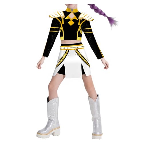 K-Kpop D-Demons H-Hunter Kostüm Kinder Mädchen Anime Cosplay Ru mi Mi ra Zo ey K Pop Anime Jäger Popsänger Idol Bühnenuniform Verkleidung Komplettes Set Halloween Party Dress-up Karneval Outfits von Generisch