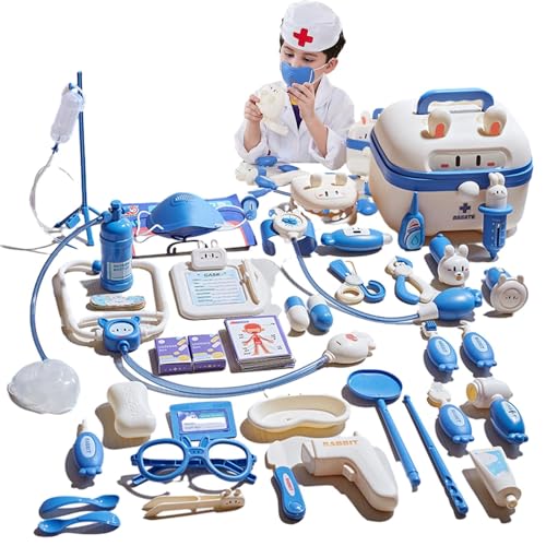 KIDS Doctor Kit, Suitcase Design Set for Kids With Doctor Finge, Doctor Run Set, Kids Doctor Playset, Multifunktional, Beleuchtung und Sound für Geburtstage KIDS Doctor Kit, Suitcase Design Set for Kids With Doctor Finge, Doctor Run Set, Kids Doctor Playset, Multifunktional, Beleuchtung und Sound für Geburtstage von Generisch