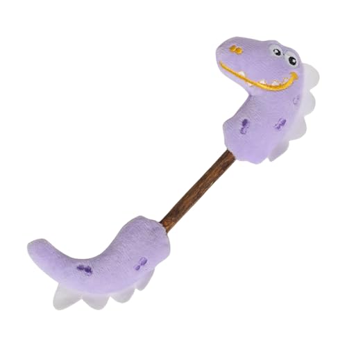 Kätzchen-Zahnspielzeug, Dinosaurier-Plüschtier, Glocken und Kauball, 28 cm, kompaktes, lustiges interaktives Katzenpuzzle mit Beißstäben für Haustierunterhaltung im Innenbereich von Generisch