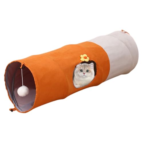 Kätzchentunnel, Faltbarer Haustiertunnel mit Ball, Kratzfeste Spielhöhle, interaktives Versteck-Design, lustiger Unterhaltungsraum, für Innen- und Außenbereich, Wohnung, Wohnzimmer, Spielzimmer von Generisch