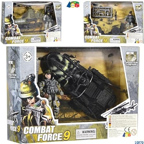 Kampfkraft 9, Militär-Spielzeug-Set mit Fahrzeug und Soldaten, 3+ Jahre Kampfkraft 9, Militär-Spielzeug-Set mit Fahrzeug und Soldaten, 3+ Jahre von Generisch