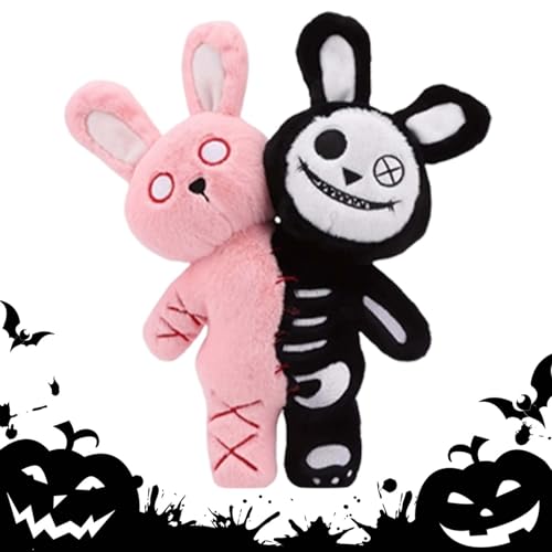 Kaninchen Stofftier - Puppe - 28 cm Zweiköpfige Puppe Spielzeug Für Sofa Kinder Geburtstag Weihnachten Ostern von Generisch