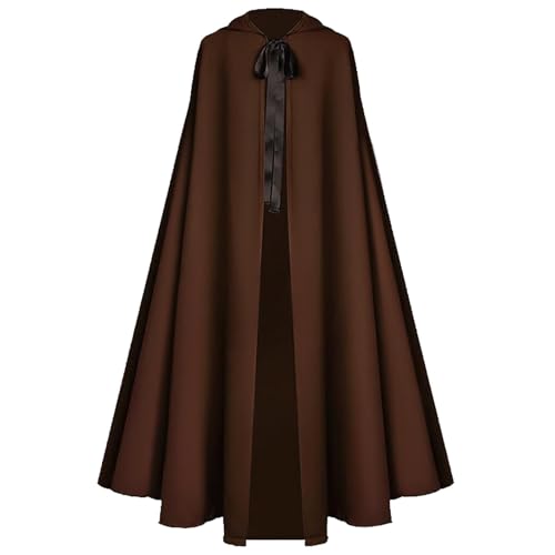 Kapuzenumhang Halloween Erwachsene Krawatte vorne Cartoon Schal Festival Party Robe Bühnenaufführung Umhang Gothic Mittelalter Kleidung von Generisch