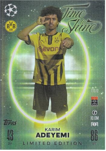 Karim Adeyemi Stürmer Dortmund, Zeit zu glänzen, Limited Edition Fußball Sammelkarte TTS 12 von Generisch