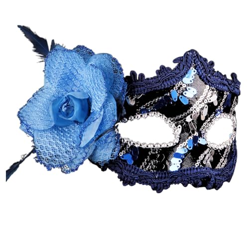 Karneval Gesichtsmaske Federn venezianische gefälschte Blume Karneval Maskerade Kostüme Zubehör Outfit Masken Party Ball Kopfbedeckung 2025 Karneval Party Karneval Stirnbänder Karneval Masken von Generisch
