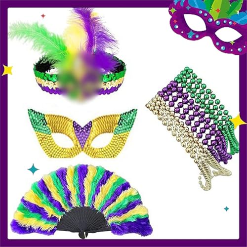 Karneval Kostüm Damen Regenbogen Tüllrock Haarreif Stirnband Riemen Kniestrümpfe Beinwärmern Handschuhen Regenbogen (DE/NL/SE/PL, Alphanumerisch, Einheitsgröße, Regular, Regular, Lila#5) von Generisch