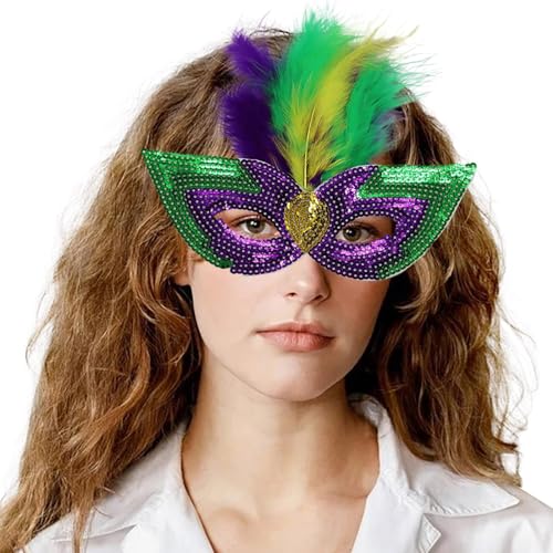 Karnevals-Outfit, venezianische Kunstfedern, venezianische Glitzer-Dekorationen, Ball, Party, Karneval, Maskenball, Kostüme, Maske, Kopfbedeckung, Maskerade, Maske, 2025 Karnevalskostüm Karnevals-Outfit, venezianische Kunstfedern, venezianische Glitzer-Dekorationen, Ball, Party, Karneval, Maskenball, Kostüme, Maske, Kopfbedeckung, Maskerade, Maske, 2025 Karnevalskostüm von Generisch