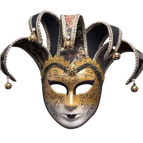 Karnevalskostüme für Frauen Narren Venezianische Vollgesichtsmaskerade Maske Dekorationen Outfit Masken Party Ball Kopfbedeckung von Generisch