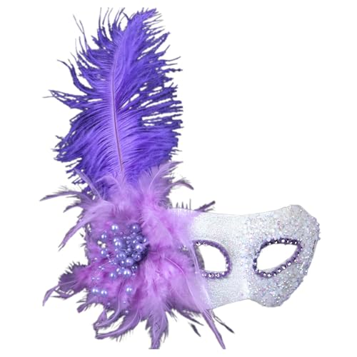 Karnevalsmaske Dekorationen Party Maske Karneval Ball Kostüme Zubehör Masken Stirnbänder 2025 Gefälschte Blume Gefälschte Blume Federn Venezianische Mardi Gas Outfis Maskerade Maske Ball Outfit von Generisch