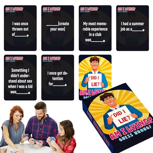 Kartenspiele für Familien - Lügen Erraten Kartenspiel - Interaktives Kartenspiel Für Familienfeiern Team Events Geburtstagsfeiern Kartenspiele für Familien - Lügen Erraten Kartenspiel - Interaktives Kartenspiel Für Familienfeiern Team Events Geburtstagsfeiern von Generisch