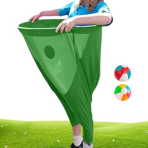 Kartoffelsack Renntaschen | Hinterhof Relay Race Games | Kartoffelsack Taschen | Polyester & PVC Lustiges Riesen Stretch Pants Spiel mit 2 Hüpfbällen für Rasen Festival Geburtstag Picknick Wiedersehen von Generisch