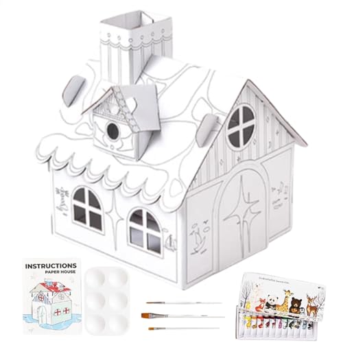 Kartonspielhaus für Kinder, Pappe Färbung Playhouse - Handbemalte Spleißhaus von Kindern,Spielzeug für Zuhause, Schule, Outdoor -Aktivitäten, Reisen Kartonspielhaus für Kinder, Pappe Färbung Playhouse - Handbemalte Spleißhaus von Kindern,Spielzeug für Zuhause, Schule, Outdoor -Aktivitäten, Reisen von Generisch