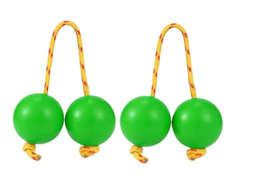 Kashaka Aslatua Shaker, 2 Packungen Aslatuas Rhythmische Kugel Musik Eier-Shaker Double Gourd Percussion Shaker Instrument für Kinder Erwachsene Hochzeit Party Musikunterricht (Grün) von Generisch