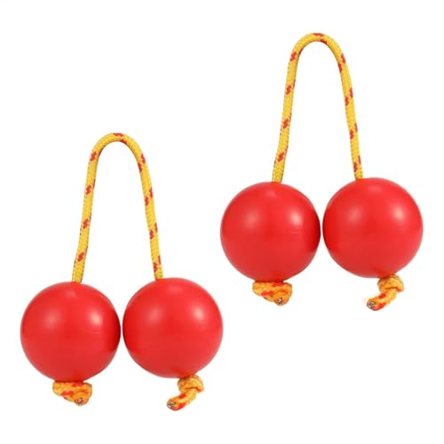 Kashaka Shaker Ball, afrikanischer Shaker Rassel Musikinstrument, 2 Paar ABS Doppelkürbis-Rhythmischer Ball, Hand-Percussion-Instrumente für Anfänger, Liebhaber von Generisch