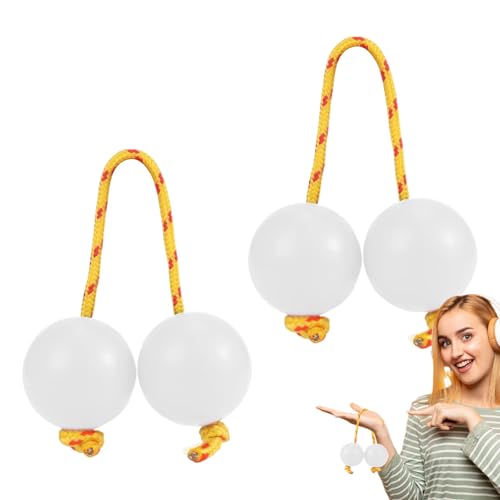 Kashaka Shaker Ball - Kashaka Musikinstrument Rasselball, 2 Paar ABS Hand Percussion Balls | Double Gourd Egg Maracas, Party Rhythmus Bälle, Handheld Shaker für Hochzeitsmusik und Tanzshows von Generisch